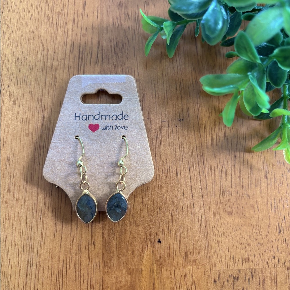 Handmade stone earrings